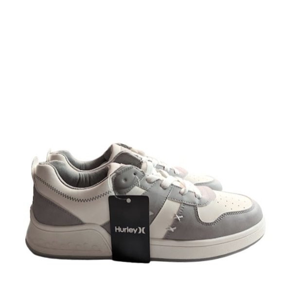 Hurleys 4365 Lulu Womens White Gray Cushion Footbed Skate Shoe Sneaker SZ 8 NWT - Picture 2 of 6